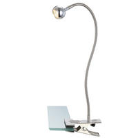 LED KLEMMLEUCHTE Serpent Silber Chrom - Silberfarben, Metall (43/43/48cm) - Globo Lighting