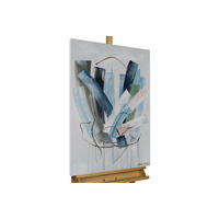 ACRYLBILD HANDGEMALT 60/90 cm - Blau/Grau, Holz/Textil (60/90cm) - KUNSTLOFT