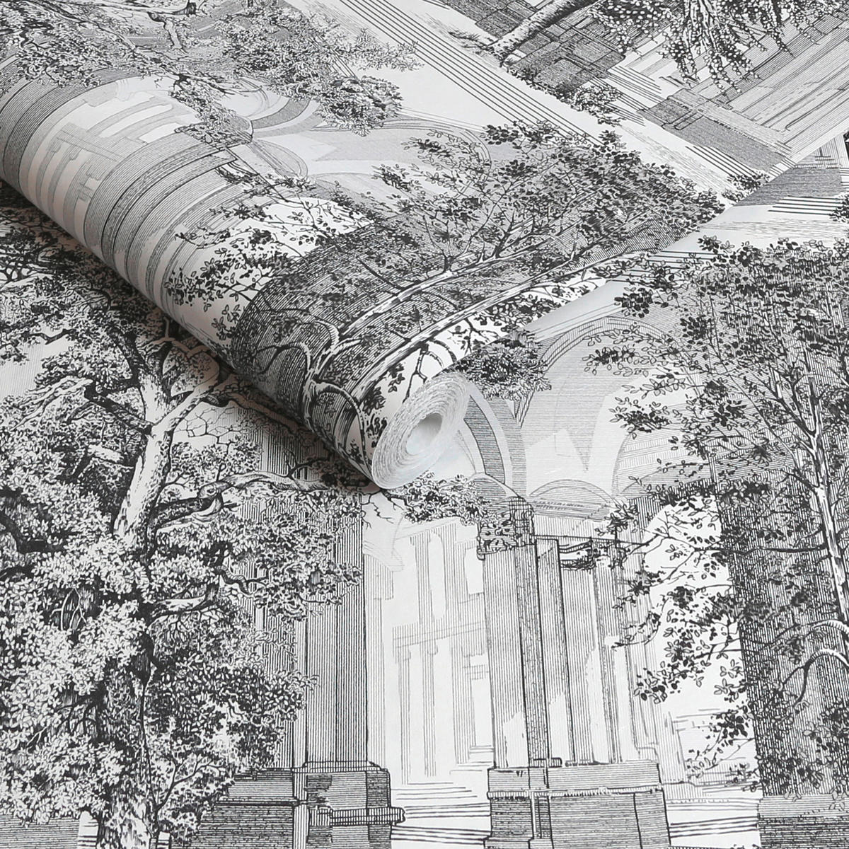 VLIESTAPETE Rivington Folly 1000x52 - Schwarz, Papier/Kunststoff (52/1cm) - Graham & Brown