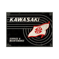 MAGNET 6/8 cm Kawasaki Service & Maintenance - Multicolor, Metall (8/6/0.1cm) - Nostalgic-Art
