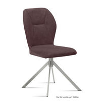ESSZIMMERSTUHL (8er-Set) Dorthy 51x92x60 Edelstahl/Braun - Edelstahlfarben/Braun, Kunststoff (60/92/51cm) - 58aufmkessel