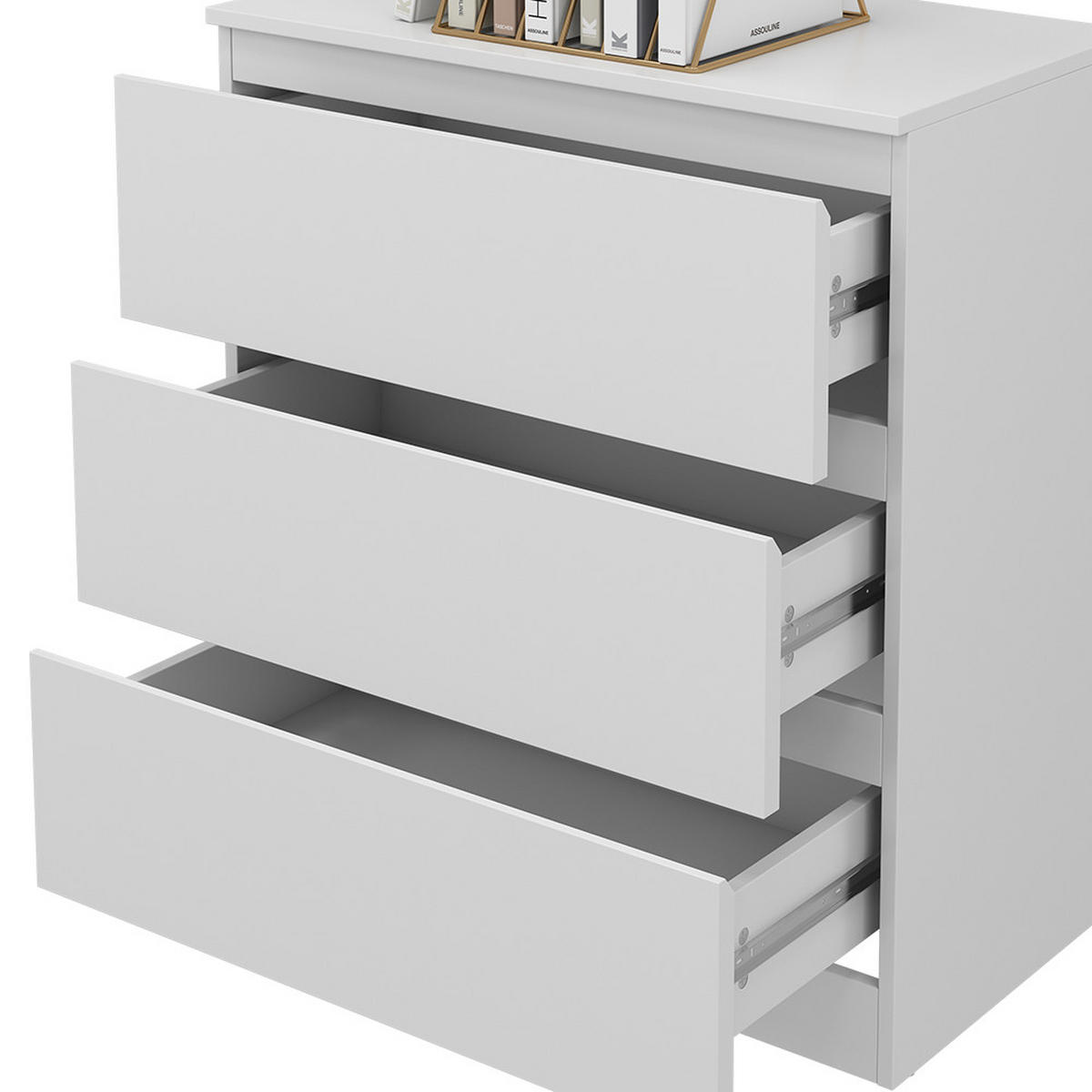 KOMMODE Calisto Weiß 70 x 78.5 cm - Weiß, Holzwerkstoff (39/78.5/70cm) - Vicco