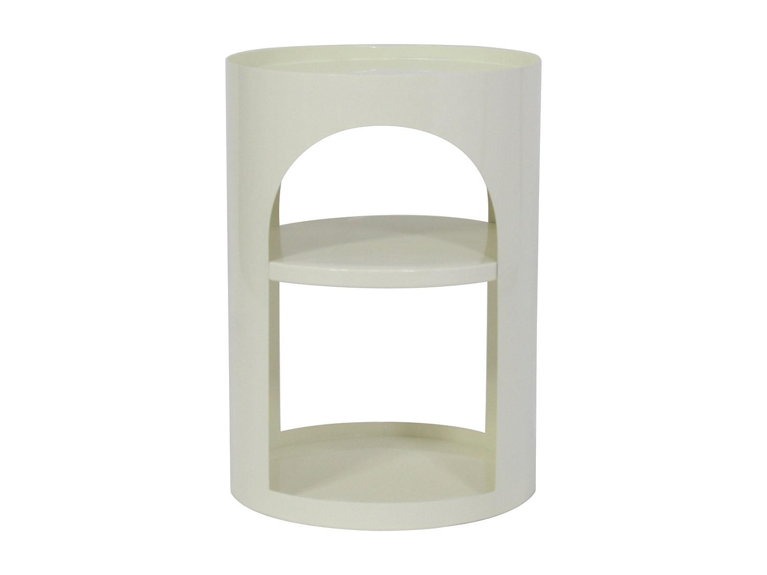 BEISTELLTISCH - 36 cm x 36 cm - metall - cremefarben Naleva - Creme, Metall (36/36/51cm) - Vente-Unique
