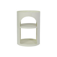 BEISTELLTISCH - 36 cm x 36 cm - metall - cremefarben Naleva - Creme, Metall (36/36/51cm) - Vente-Unique