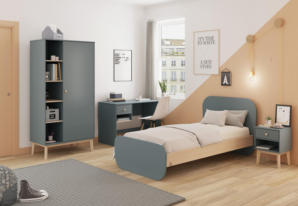 SCHREIBTISCH Esteban Grün 110/55/75 cm - Grün, Holz (110/55/75cm) - Calicosy