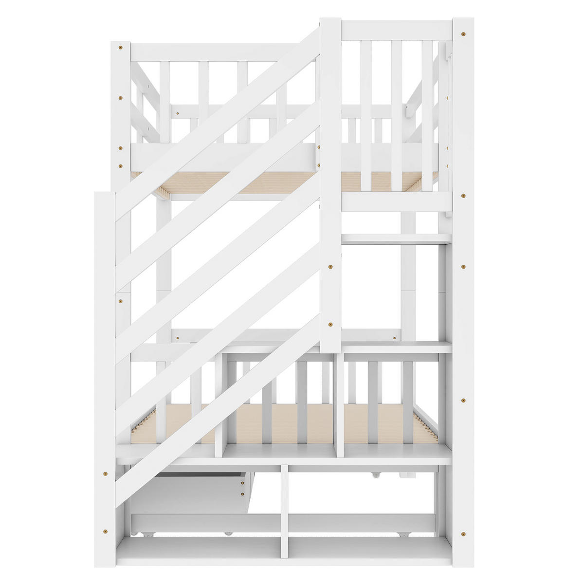 ETAGENBETT Kinderbett Weiß - Weiß, Holz (90/200cm) - ComfortXL