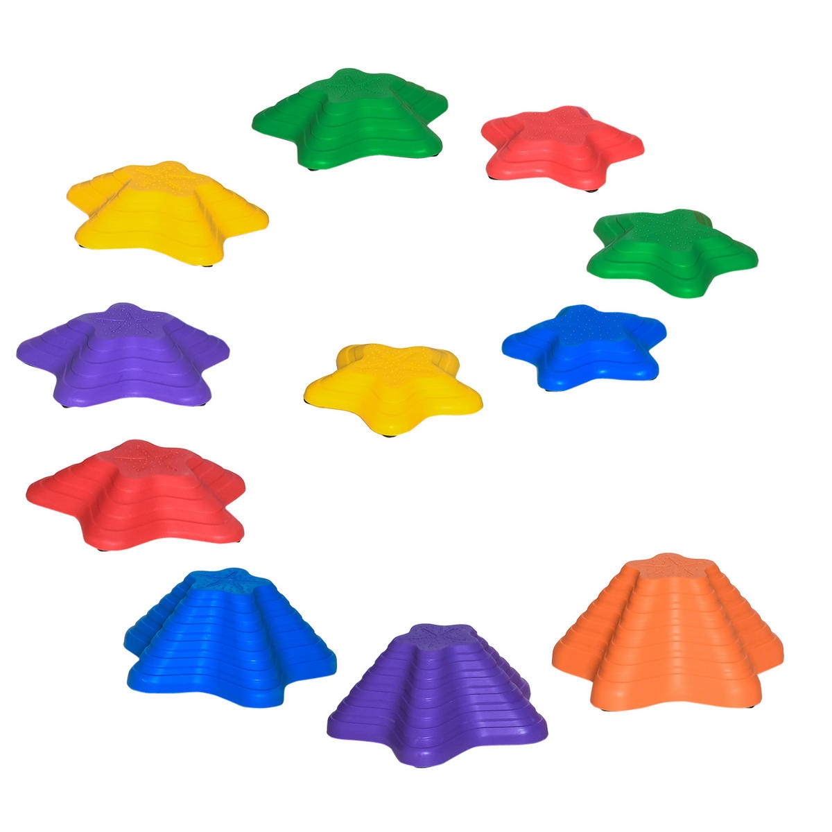 BALANCESTEINE DE-10329 11 Stück, stapelbar & rutschfest Bunt - Multicolor, Kunststoff (40.5/20/40.5cm) - ComfortXL
