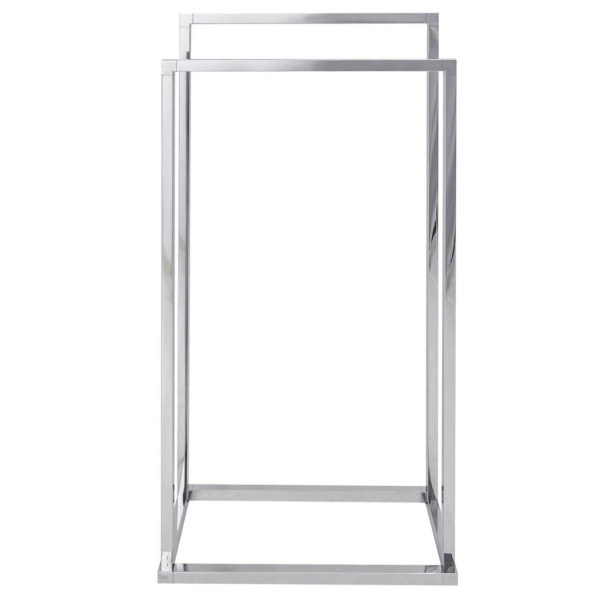 HANDTUCHSTÄNDER Stahlsilber 45x85 cm Recreo - Silberfarben, Metall (45/85/21cm) - Beliani