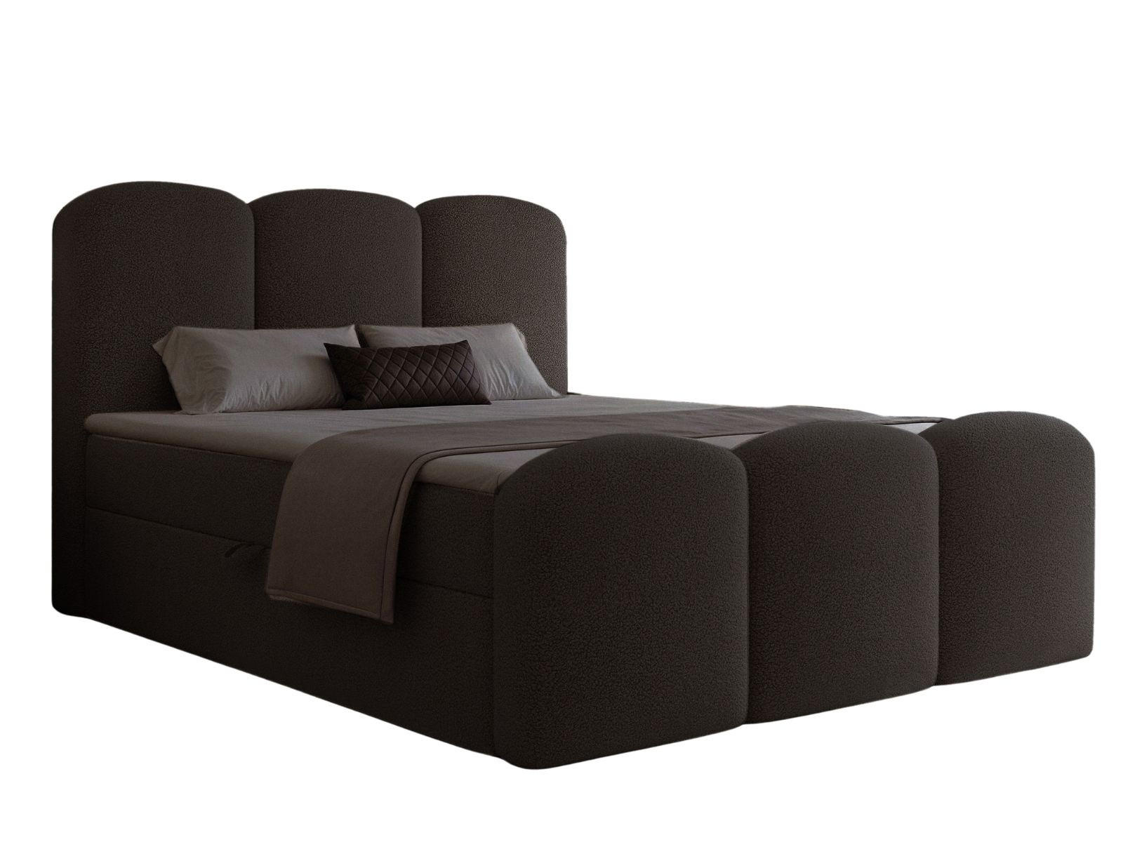 BOXBETT 120x200 VELIA Schwarz - Schwarz, Holzwerkstoff/Textil (120/200cm) - Compleo24