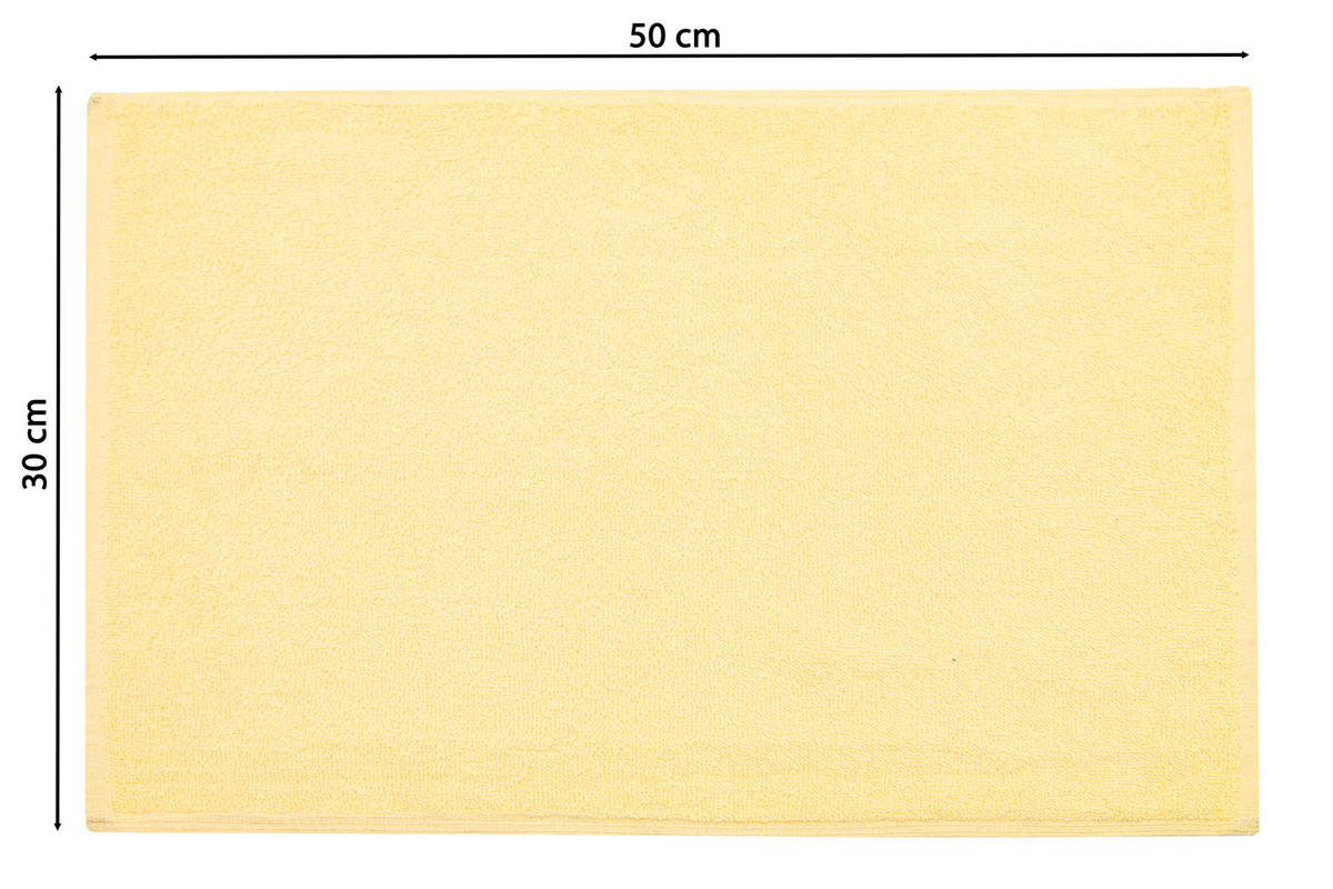 GÄSTETÜCHER, 10er-Set, 30x50 cm, 100% Baumwolle, Gelb - Gelb, Textil (30/50cm) - Zollner