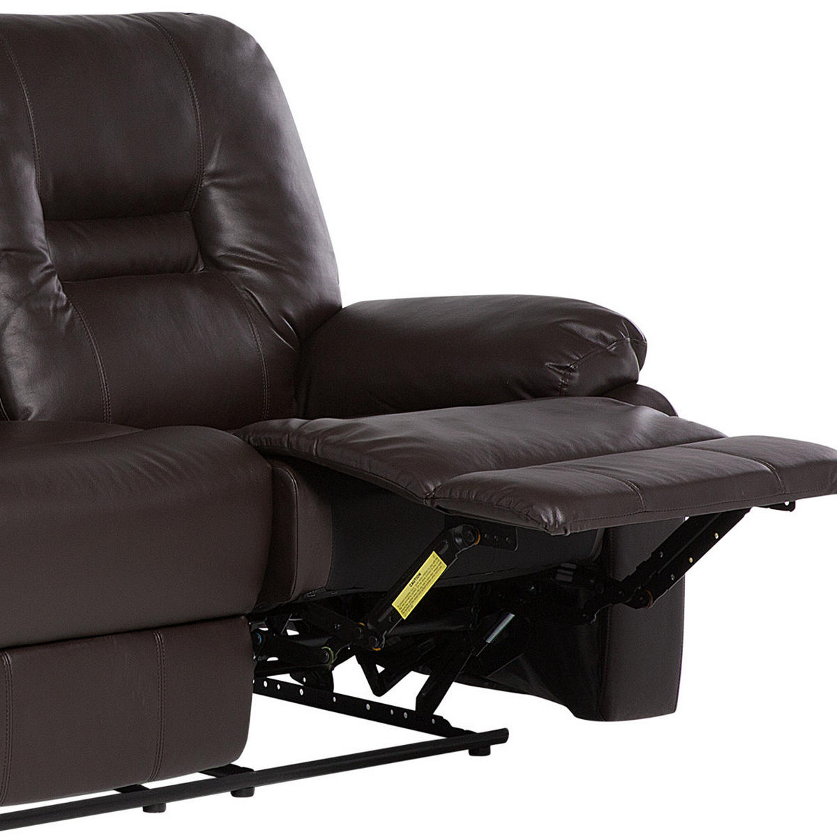 2-SITZER-SOFA Kunstleder Braun Bergen - Dunkelbraun, Kunststoff/Textil (146/101/73cm) - Beliani