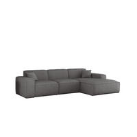 ECKSOFA Celes Premium In Artico - Grau, Holzwerkstoff/Textil (266/165cm) - Fun Möbel