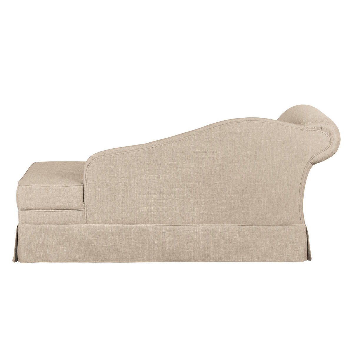 RECAMIERE - Webstoff - Cappuccino, Textil (166/80/77cm) - home24