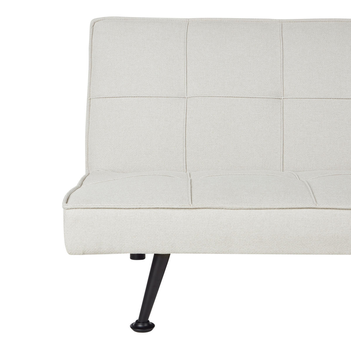 3-SITZER-SCHLAFSOFA hellbeige Hasle - Beige/Schwarz, Textil (168/77/88cm) - Beliani