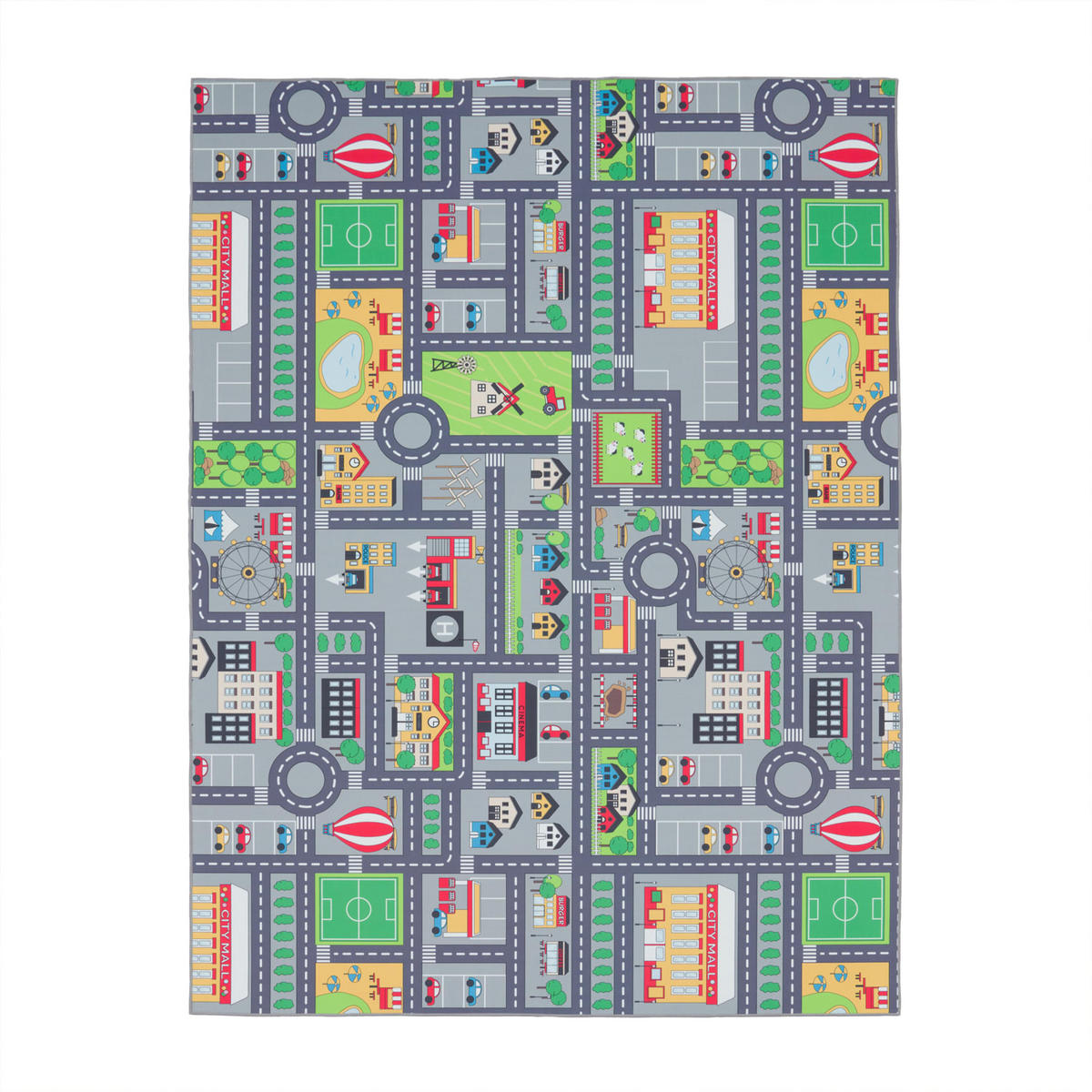 KINDERTEPPICH Grau 80 x 150 cm - Grau, Kunststoff (80/150cm) - TT Home
