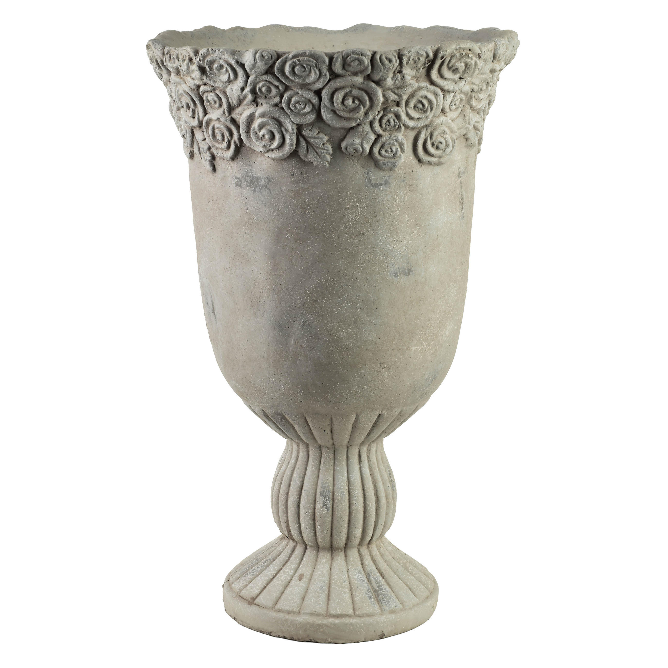 VASE Sidi beige 31/31/49 Keramik - Grau, Keramik (49cm) - Mondex
