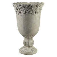 VASE Sidi beige 31/31/49 Keramik - Grau, Keramik (49cm) - Mondex