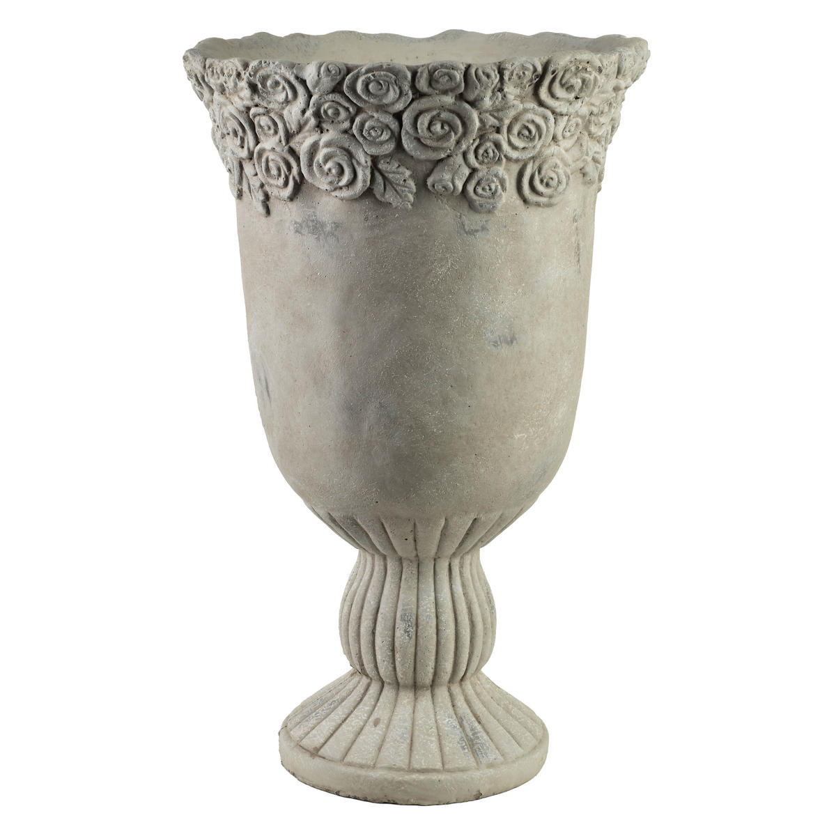 VASE Sidi beige 31/31/49 Keramik - Grau, Keramik (49cm) - Mondex