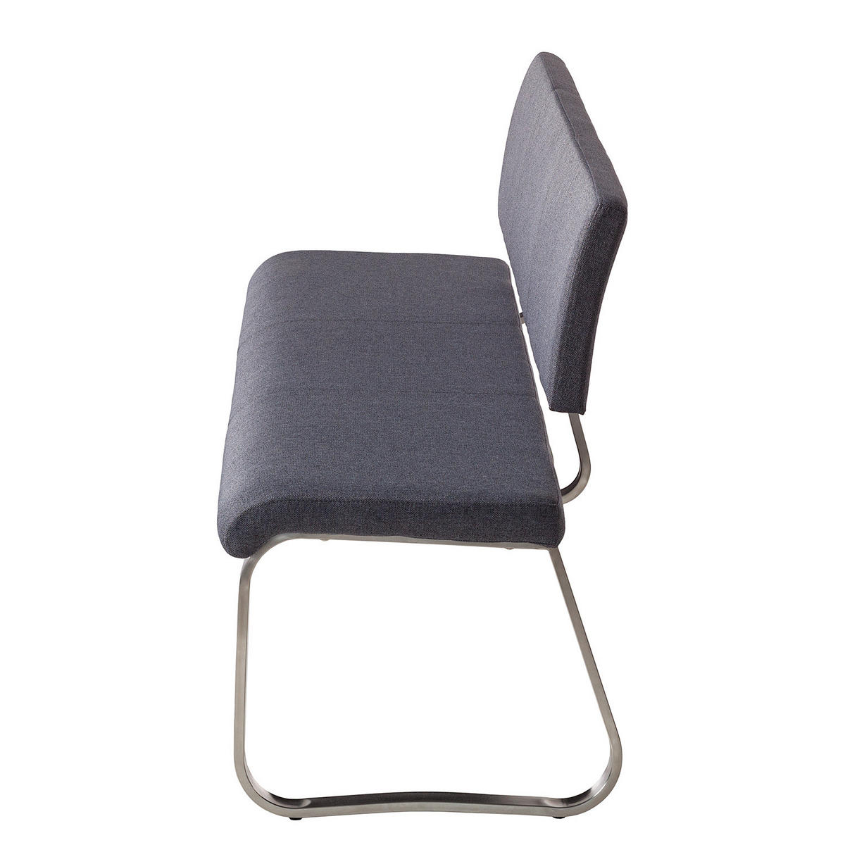 SITZBANK - Flachgewebe / Edelstahl - Anthrazit - Anthrazit/Schwarz, Textil/Metall (175/86/59cm) - home24
