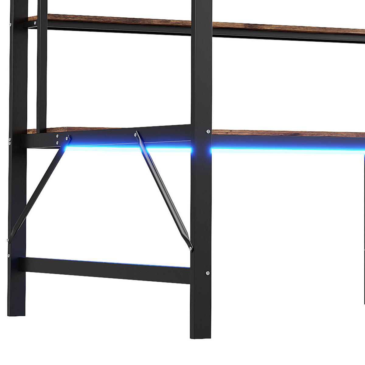 HOCHBETT Metall 140/200 cm Schwarz - Schwarz, Metall - Raumix