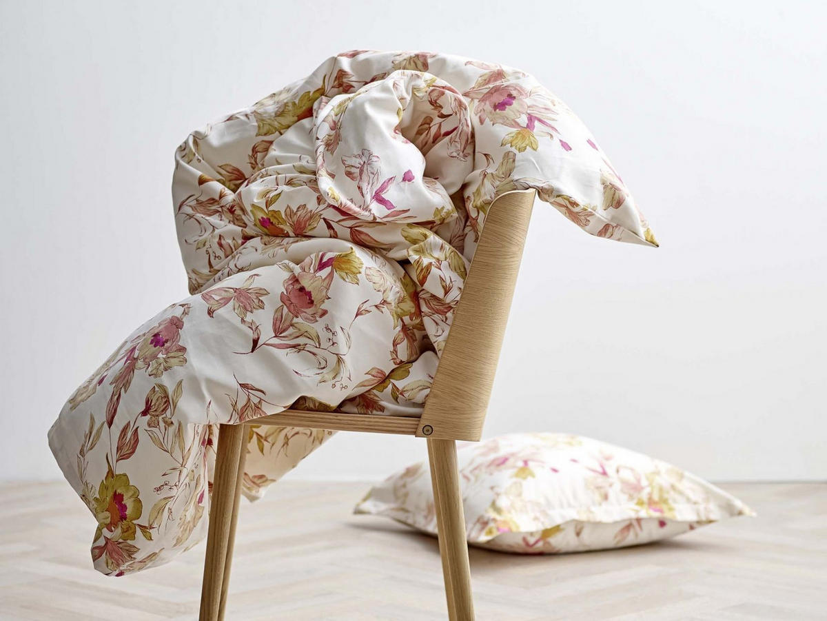BETTWÄSCHE Flower Burst creme 135/200 cm Bio-Baumwolle - Creme, Textil (135/200cm) - Södahl
