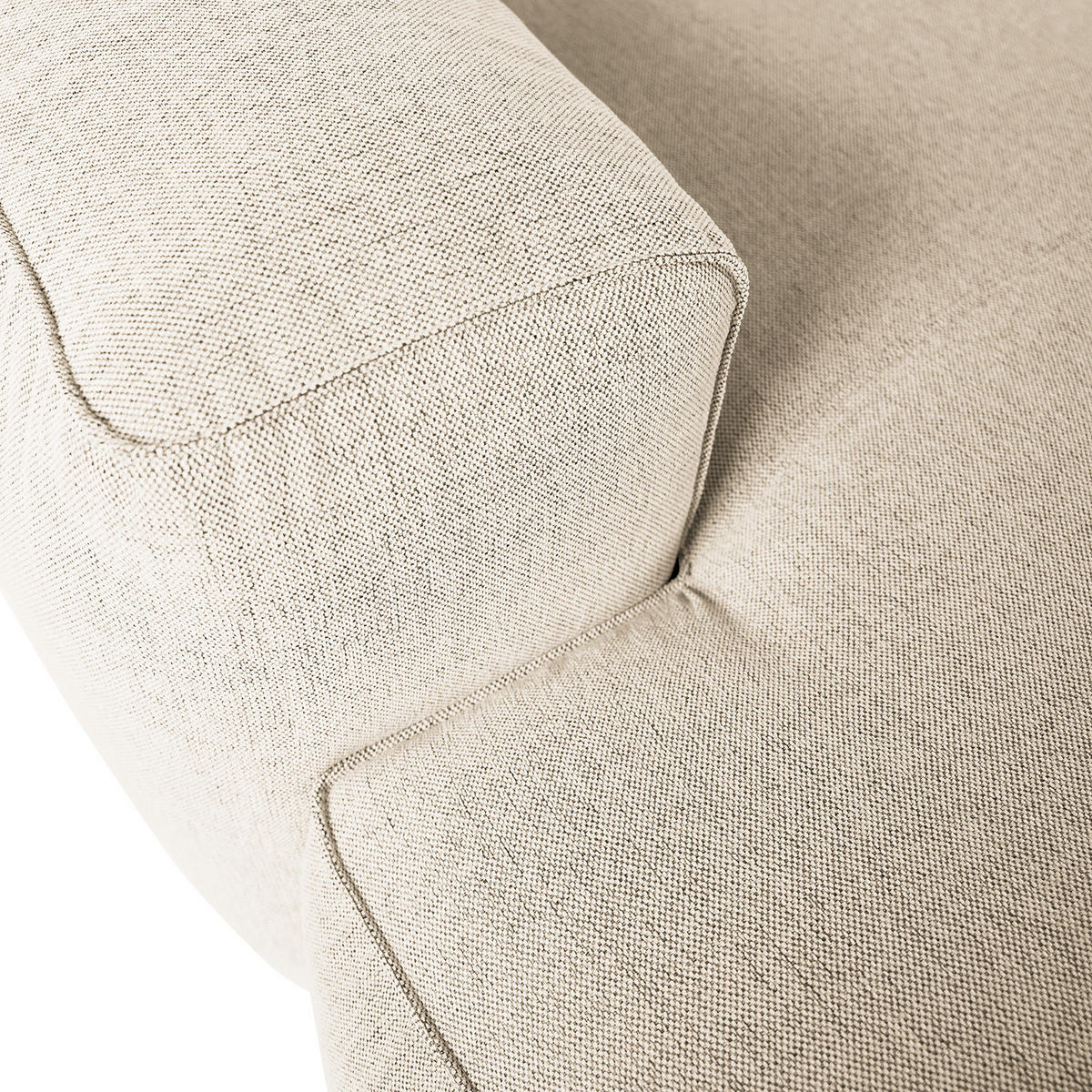 3-SITZER ECKSOFA mit Longchair - Beige/Schwarz, Kunststoff/Textil (317/173cm) - home24