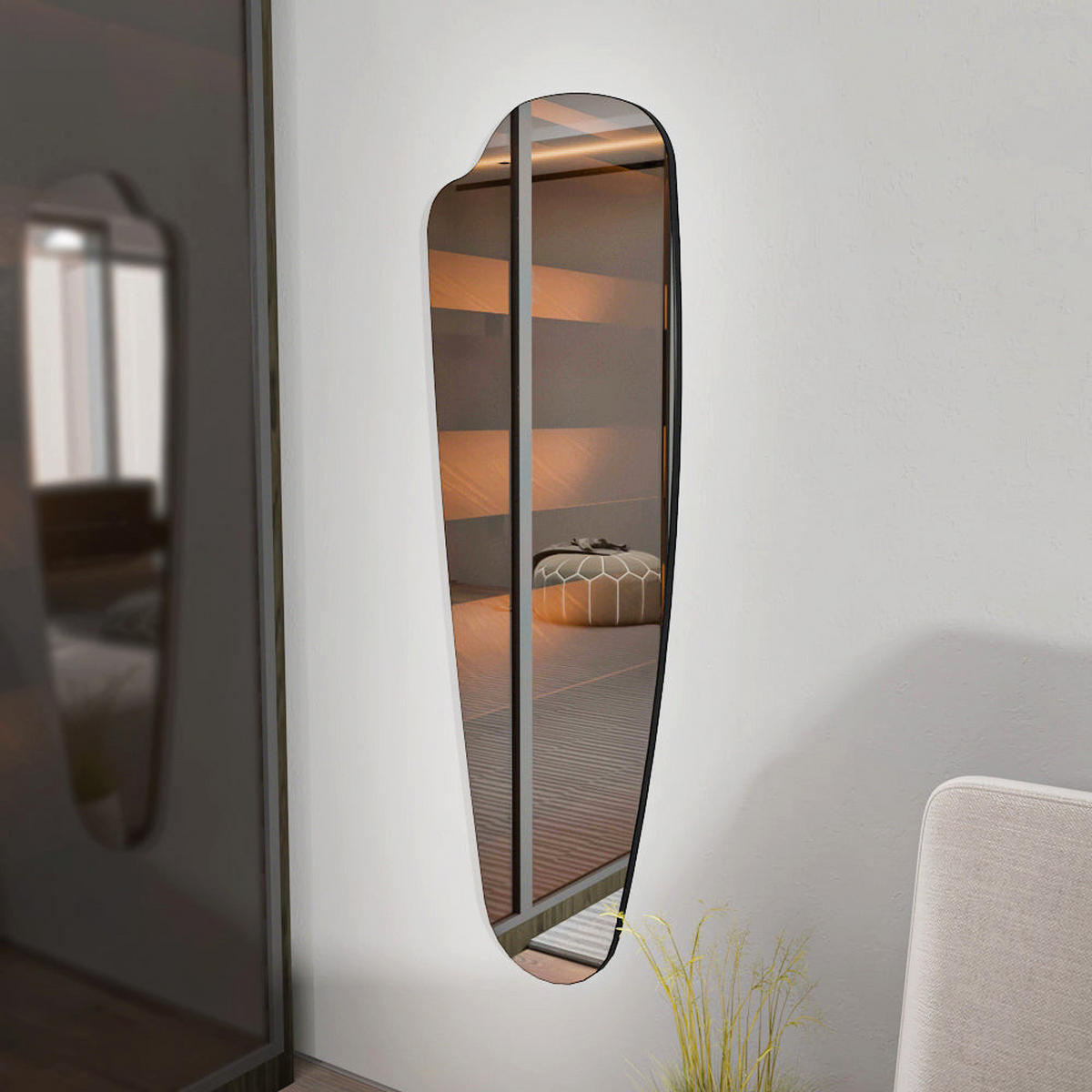WANDSPIEGEL Ganzkörperspiegel Reos 40x120 - Weiß, Holzwerkstoff (40/120/2.2cm) - moebel17