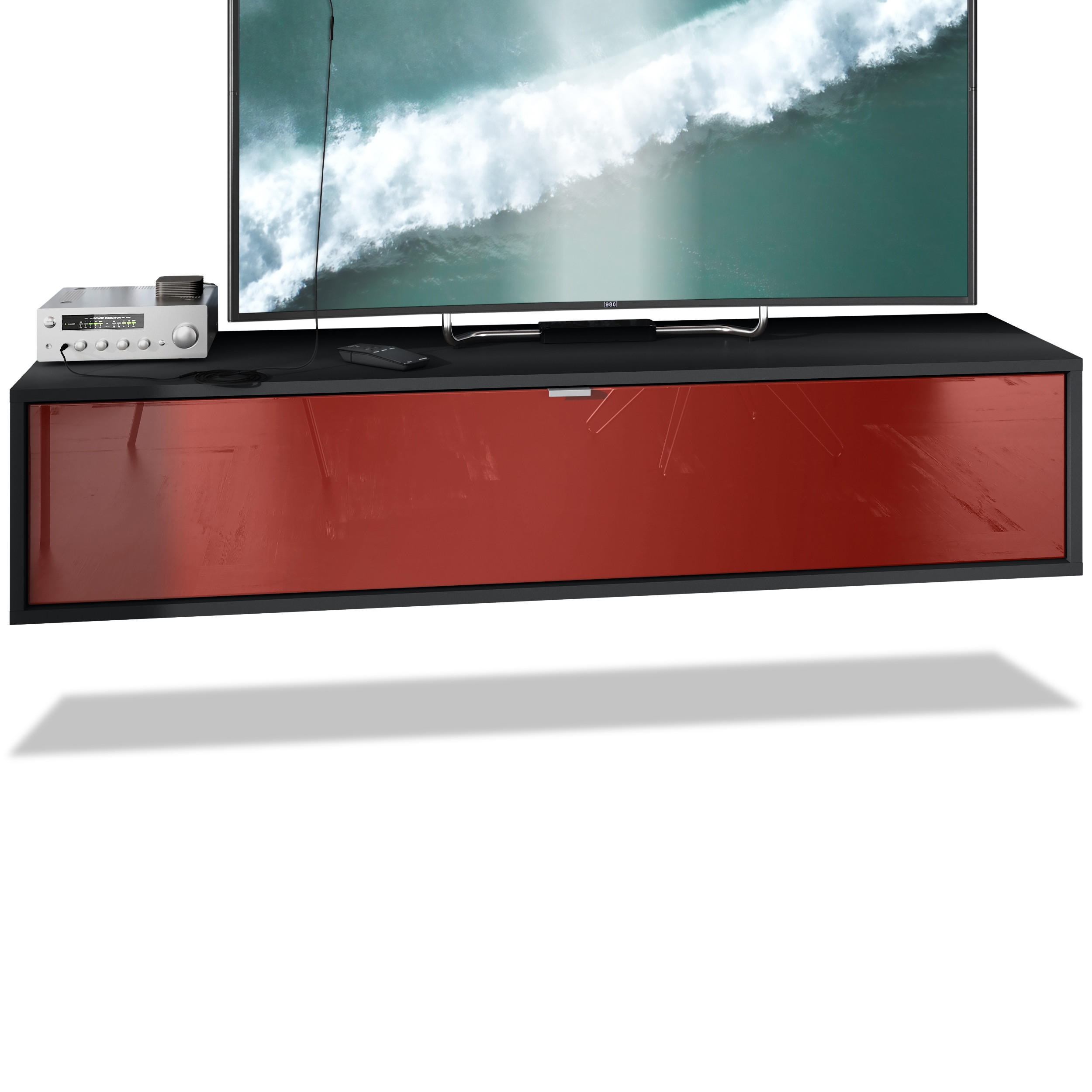 Vladon Lowboard Bordeaux 140x29x37 cm