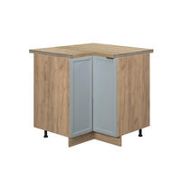 ECKUNTERSCHRANK Fame-Line Hellblau-grau 80.5 cm , AP Eiche - Eichefarben/Blaugrau, Holzwerkstoff (80.5/82/60cm) - Vicco