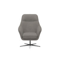 RELAXSESSEL Collection Drehstuhl CUBO – komfortabel, drehbar, modernes Design, 76x97x76 cm, Farbe - Schwarz/Grau, Holz/Textil (76/97/76cm) - DomoHome