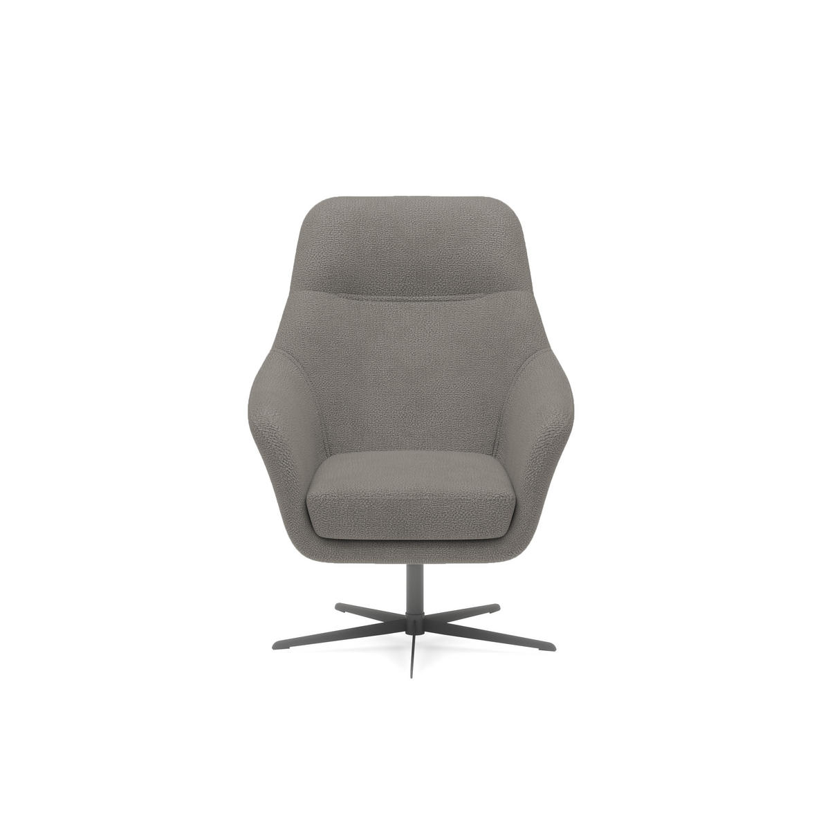 RELAXSESSEL Collection Drehstuhl CUBO – komfortabel, drehbar, modernes Design, 76x97x76 cm, Farbe - Schwarz/Grau, Holz/Textil (76/97/76cm) - DomoHome