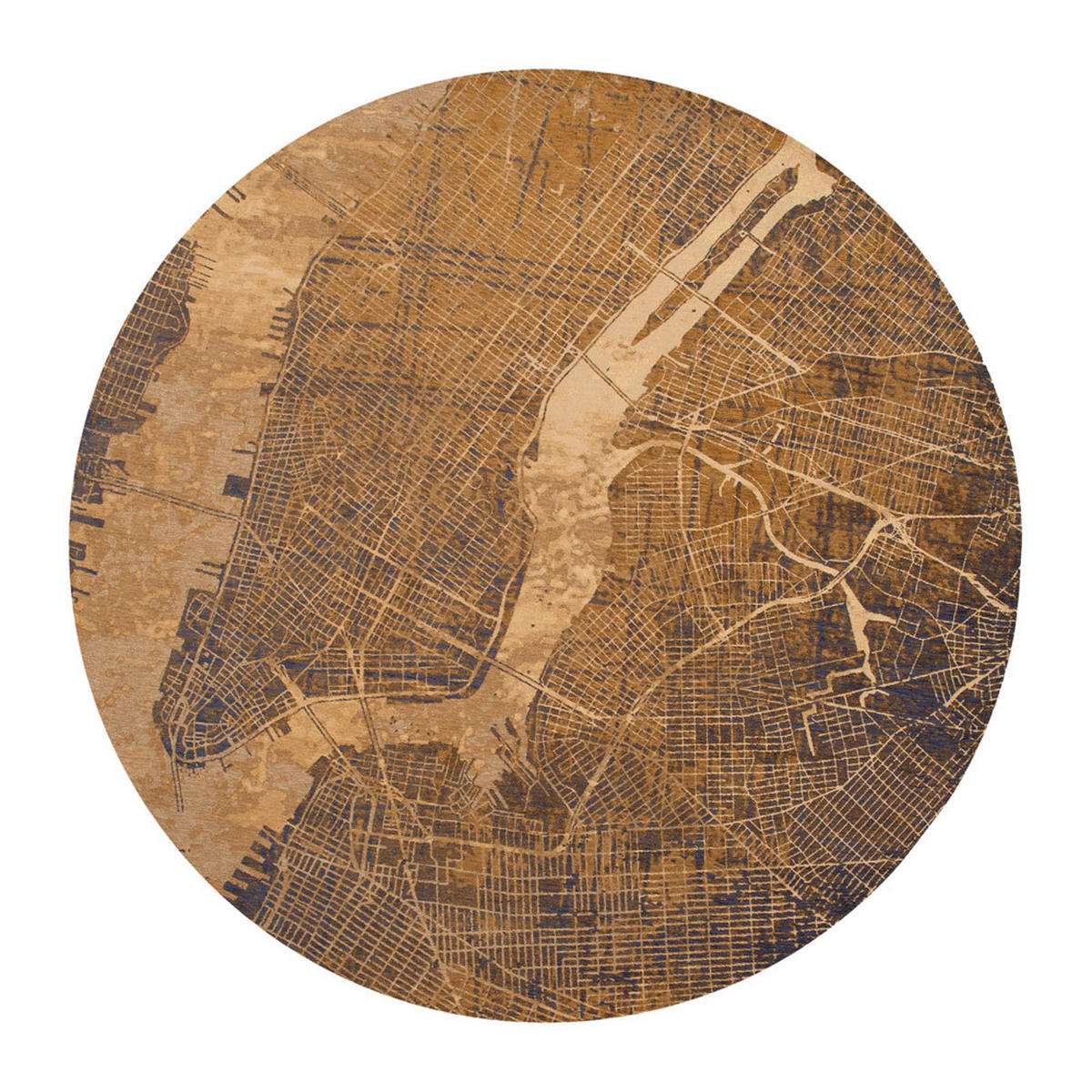 TEPPICH Gatsby Gold Cities 240/240 cm - Gelb, Textil (240/240cm) - Louis De Poortere