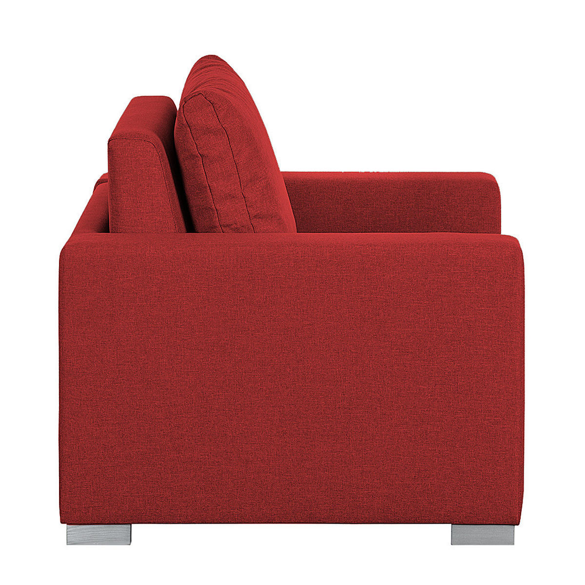 SCHLAFSESSEL - Silberfarben/Rot, Textil (110/90/90cm) - home24
