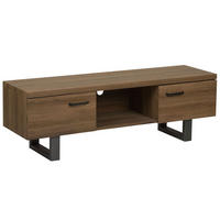 TV-MÖBEL Dunkelbraun, Grau TIMBER 41/140/47 cm - Dunkelbraun, Holzwerkstoff (140/47/41cm) - Beliani