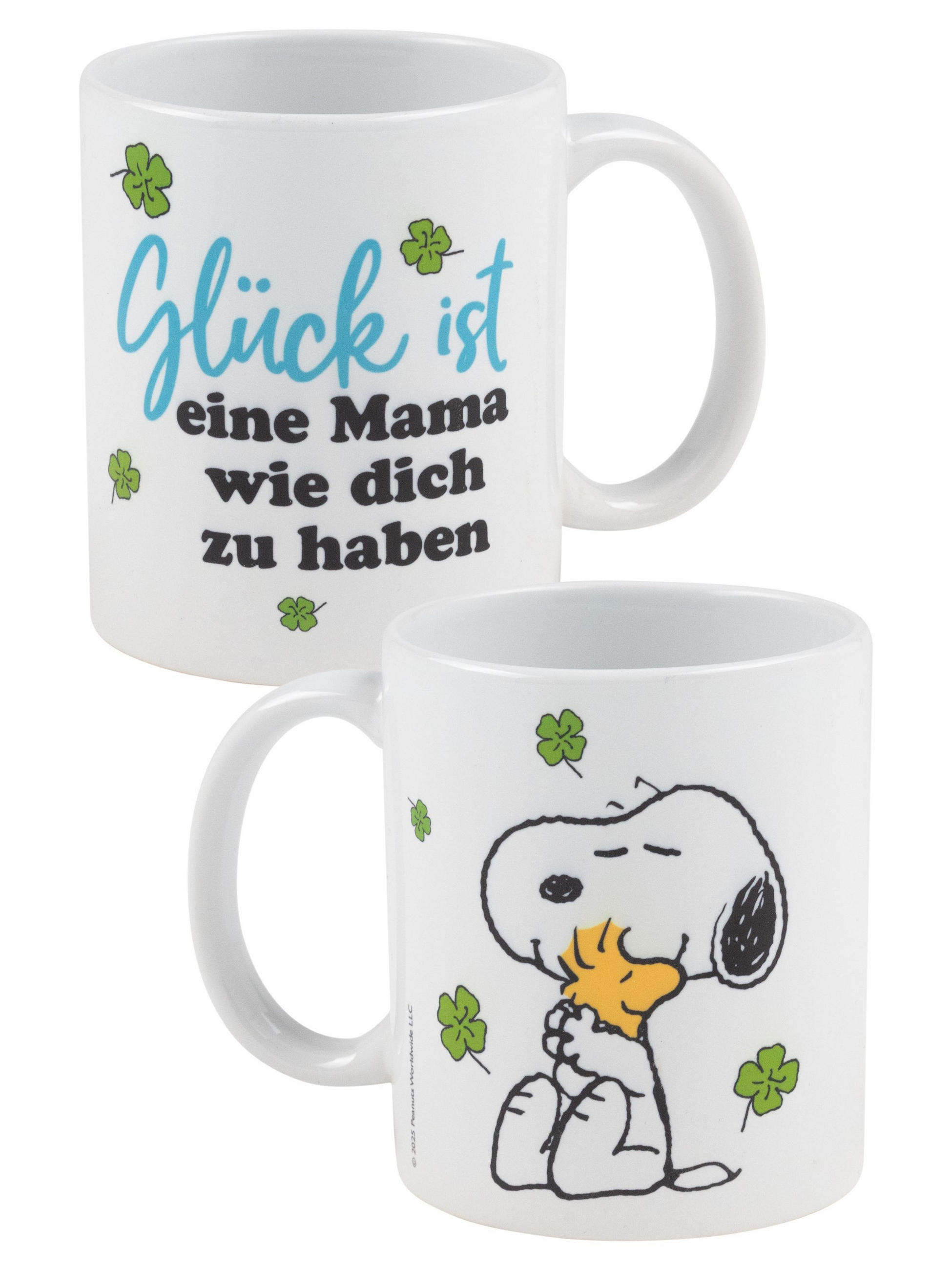 KAFFEEBECHER The Peanuts Snoopy Glück ist eine Mama wie dich zu haben Weiß 320 ml - Weiß, Keramik (0.32L) - United Labels