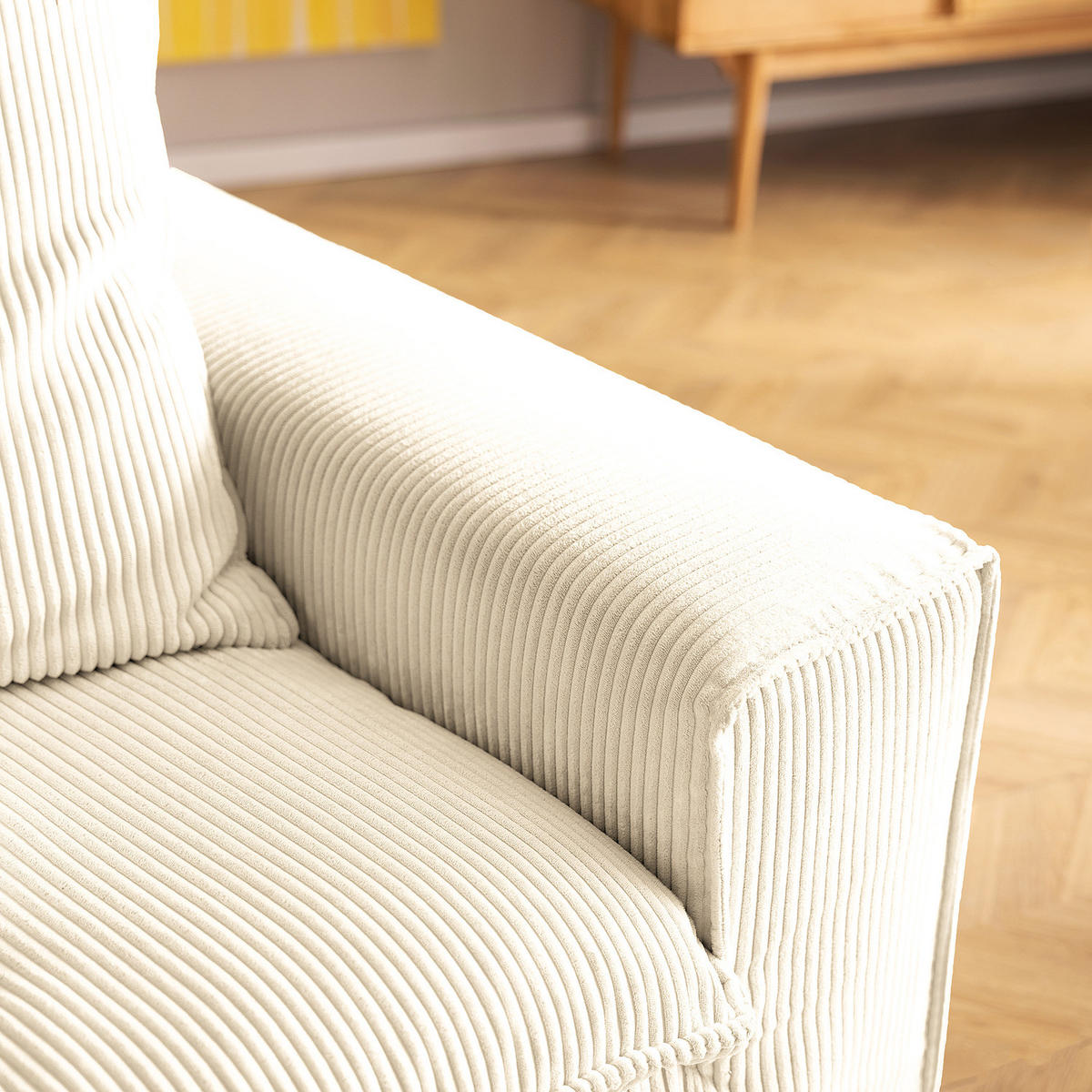 3-SITZER SOFA - Beige, Holzwerkstoff (258/90/116cm) - home24