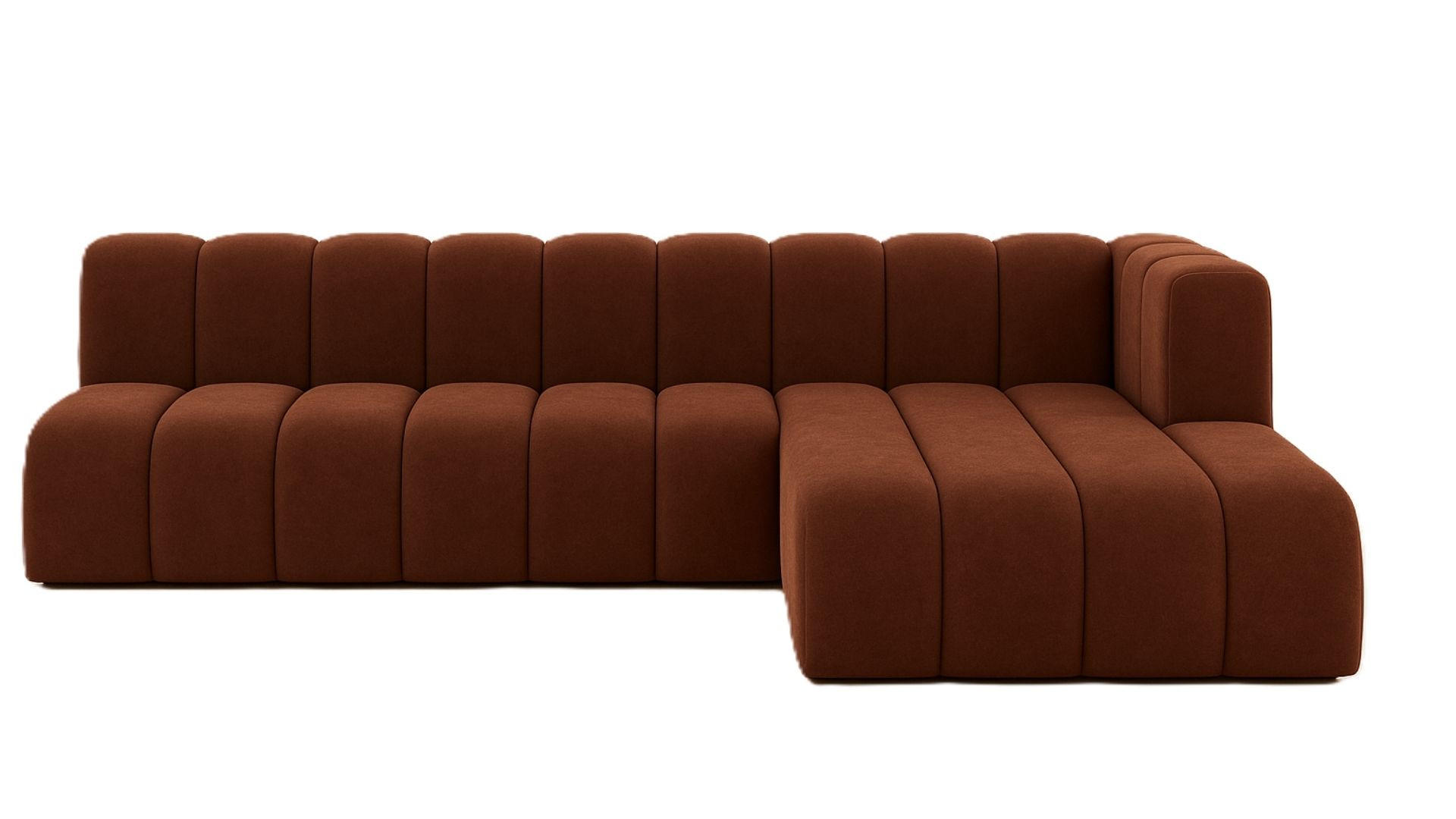 ECKSOFA GRAND L 295 cm, Stoff Salvador, Dunkelbraun, Rechts - Dunkelbraun, Holz (295/179cm) - Kaiser Möbel