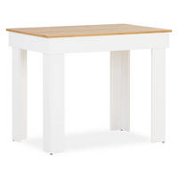ESSTISCH in Holzwerkstoff 90/60/73 cm - Weiß/Naturfarben, Holzwerkstoff (60/90/73cm) - Homestyle4u