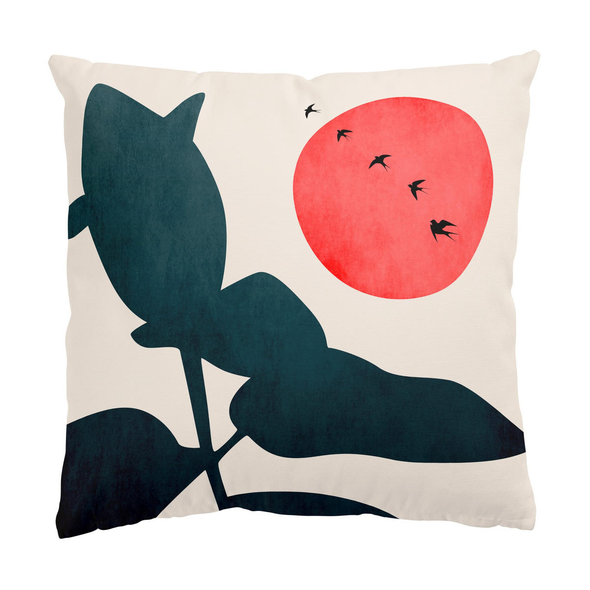 DEKOKISSEN 2er-Set Pflanzenwelt mit Sonne Duo 50/50 cm - Gelb, Textil (50/50cm) - Bilderwelten