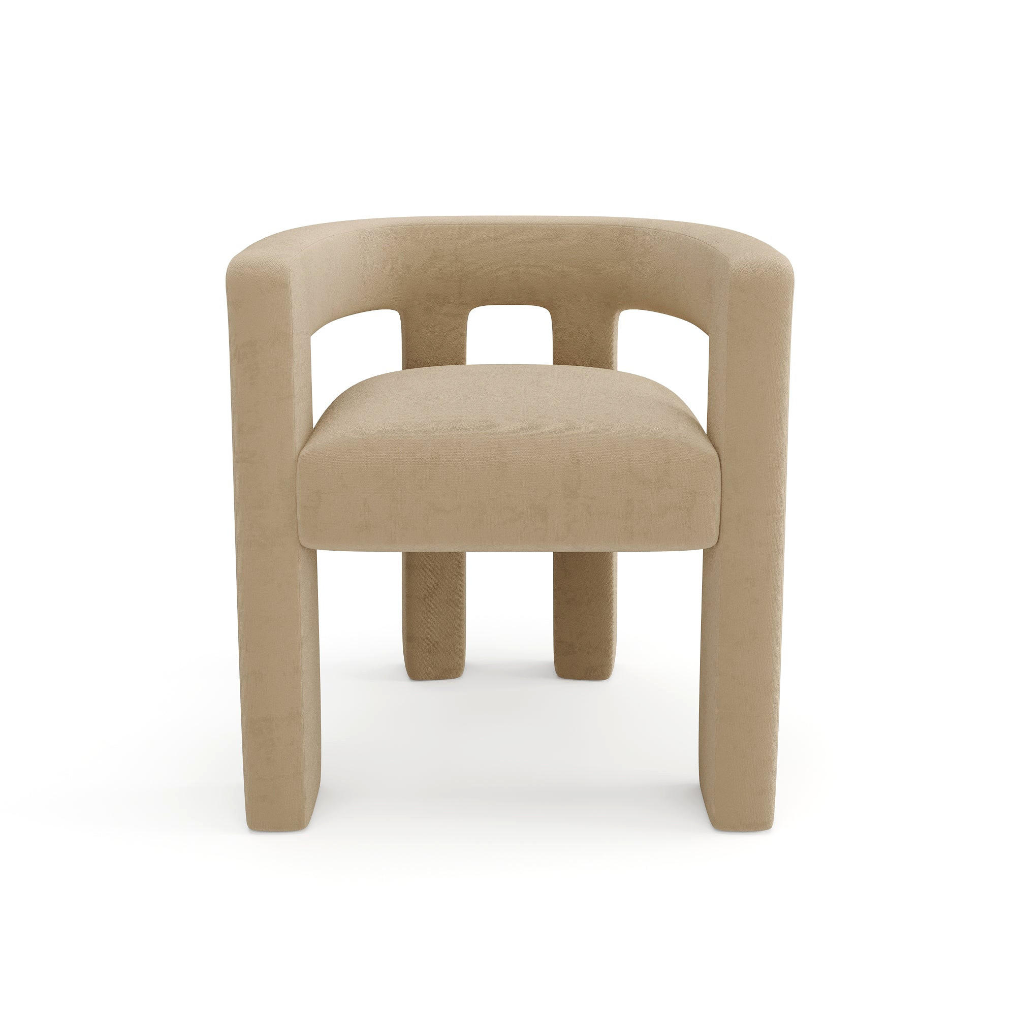 ESSZIMMERSTUHL Glatter Samt Beige 66cm - Beige, Textil (66/68/55cm) - Sia Home