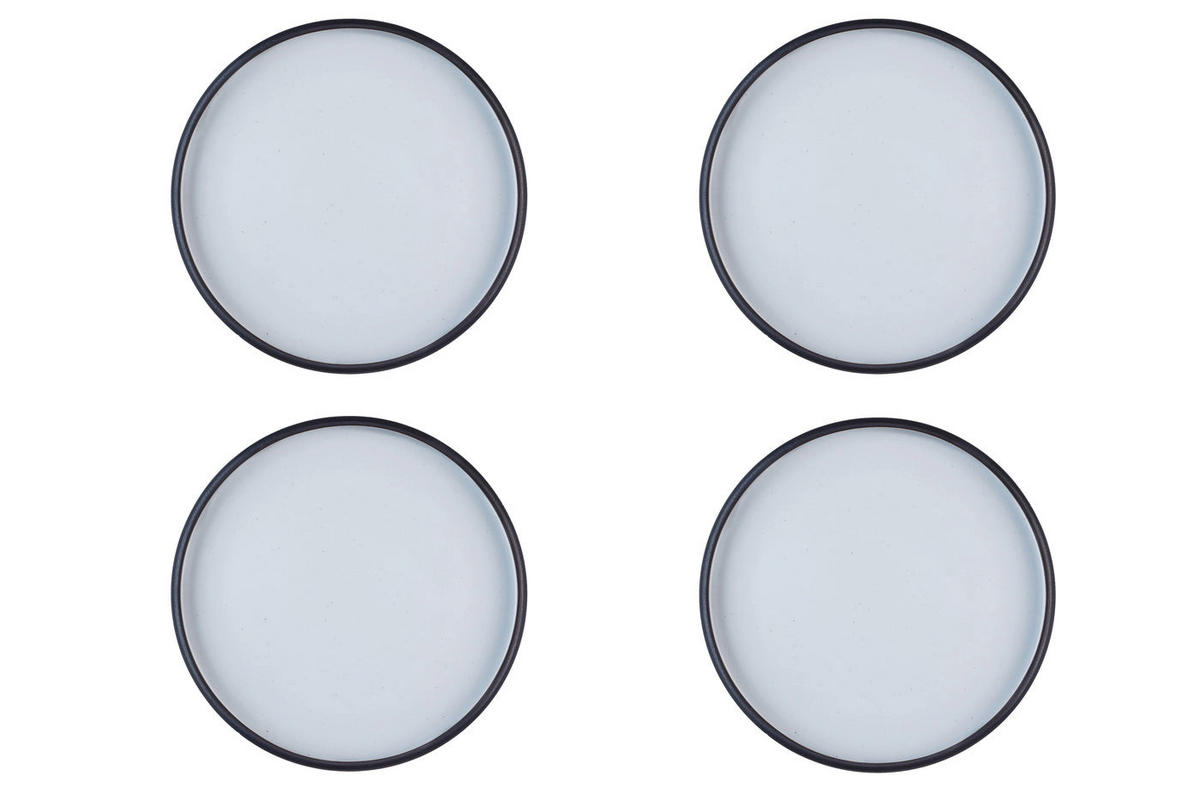 TELLER Gourmet Ø28cm - 4er-Set - Onyx - Schwarz, Keramik (28cm) - Björn