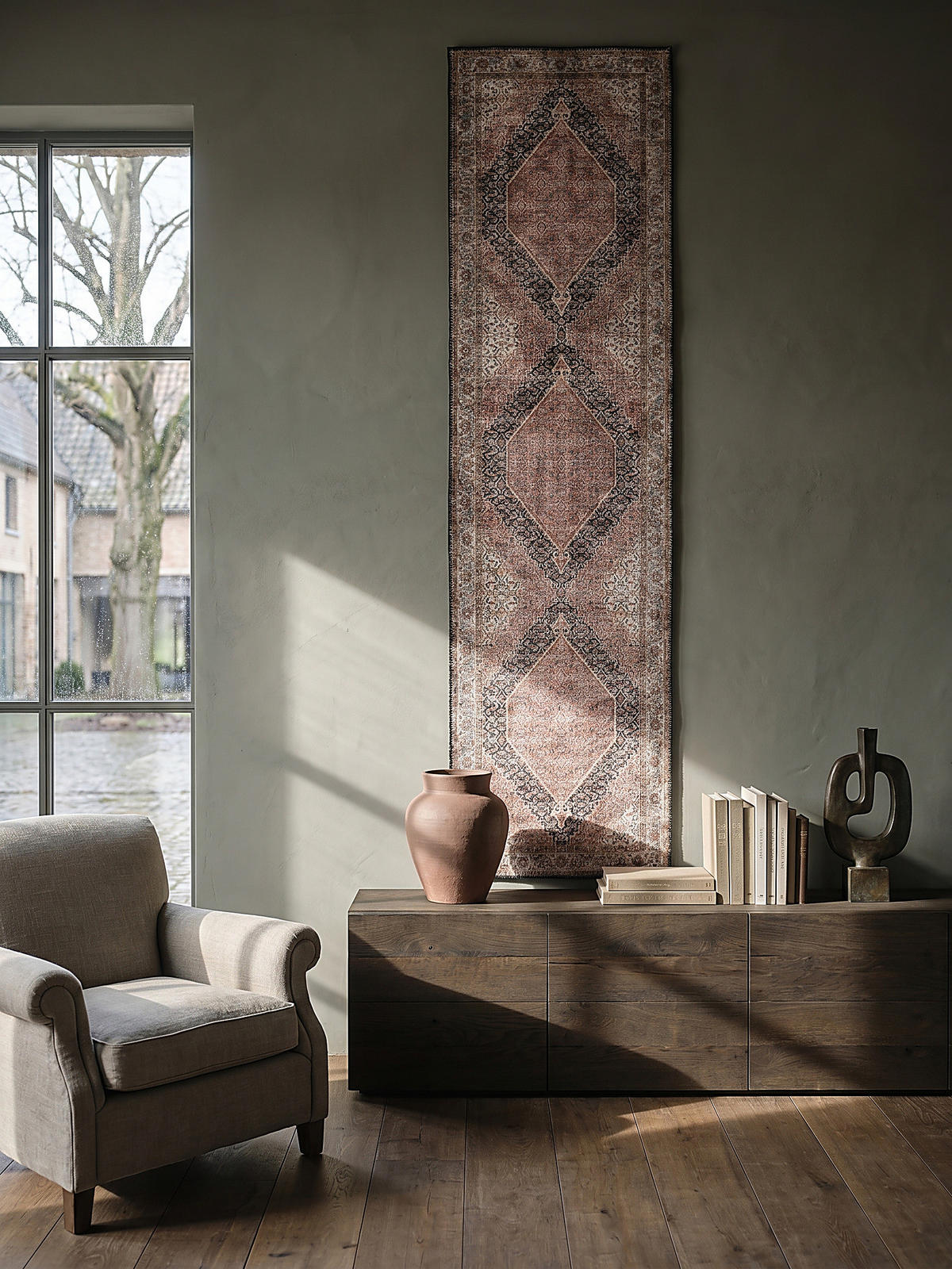 TEPPICH Waschbar HURST, orientalisch mit Medaillon, Rosa, 60 x 230 cm - Rosa, Textil (60/230cm) - KADIMA DESIGN