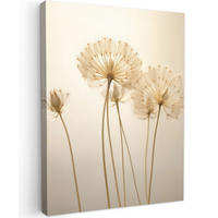 LEINWANDBILD Sonnenlicht - Löwenzahn - Botanisch - Blumen 30x40 cm - Creme, Textil (30/40cm) - MuchoWow