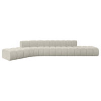 ECKSOFA modulares Sofa Solven-L2 - 471x174x70 cm Creme - Hellgrau/Creme, Holzwerkstoff/Textil (471/174cm) - ALTDECOR