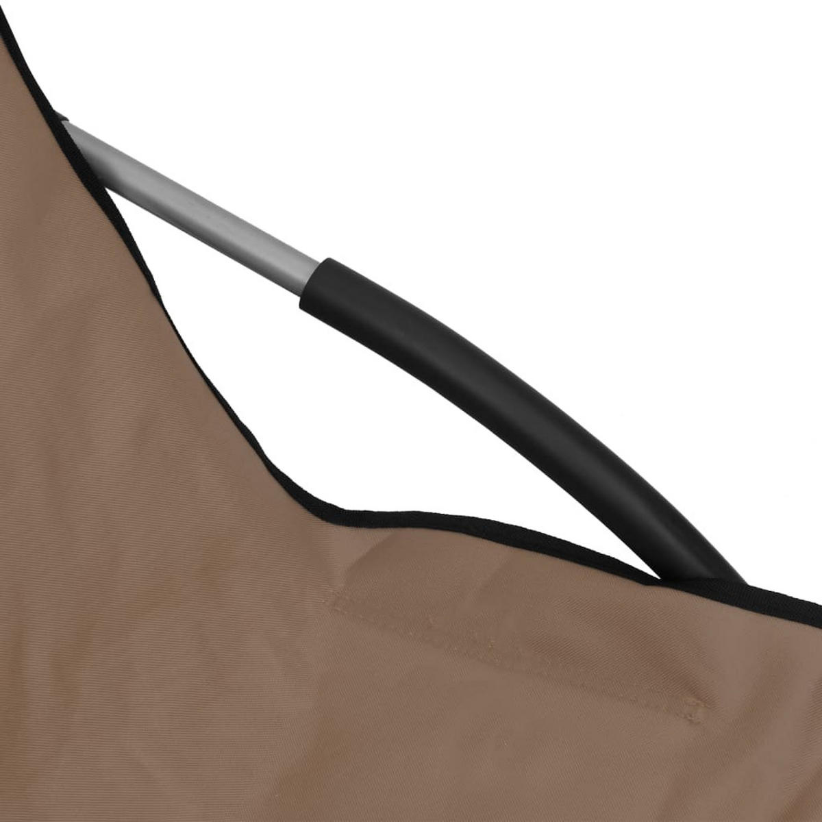 KLAPPBARE Strandstühle 2Er Set Taupe Stoff - Taupe, Metall (55.5/66/65.5cm) - vidaXL