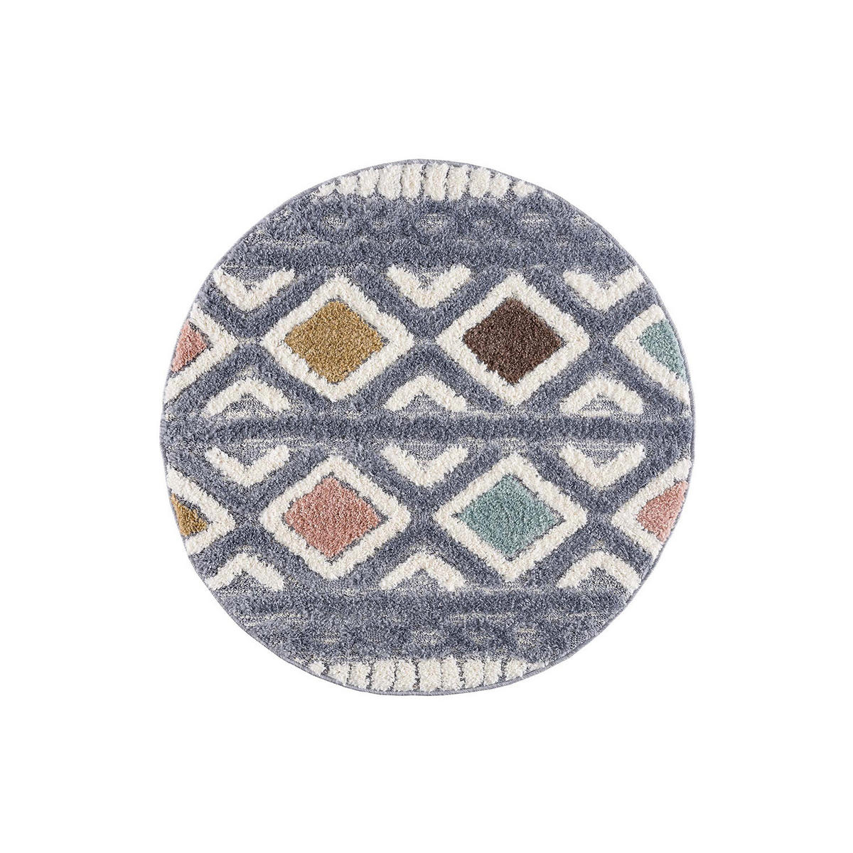 HOCHFLOR-TEPPICH Focus 3382 Multi 200 cm Rund - Multicolor, Textil (200/200cm) - carpet city