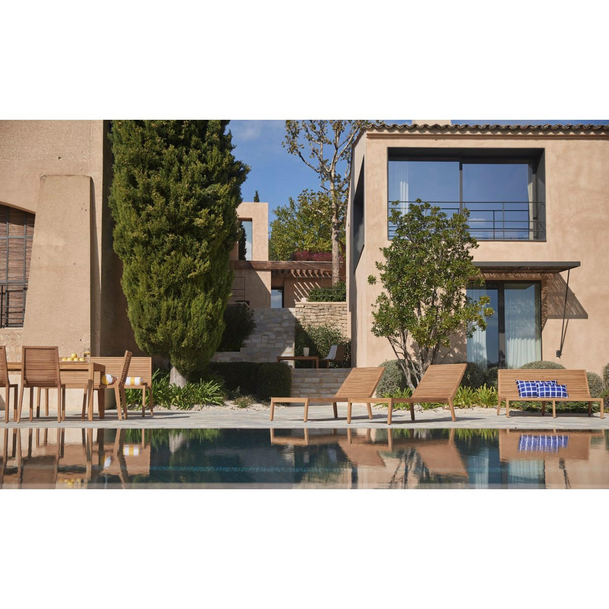 GARTENTISCH Teo Natur aus Teak - Naturfarben, Holz (90/180/75cm) - Tikamoon