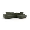 ECKSOFA EMILY mit Schlaffunktion Quelle 37 Rechts - Dunkelgrün, Textil (275/200cm) - Bedante