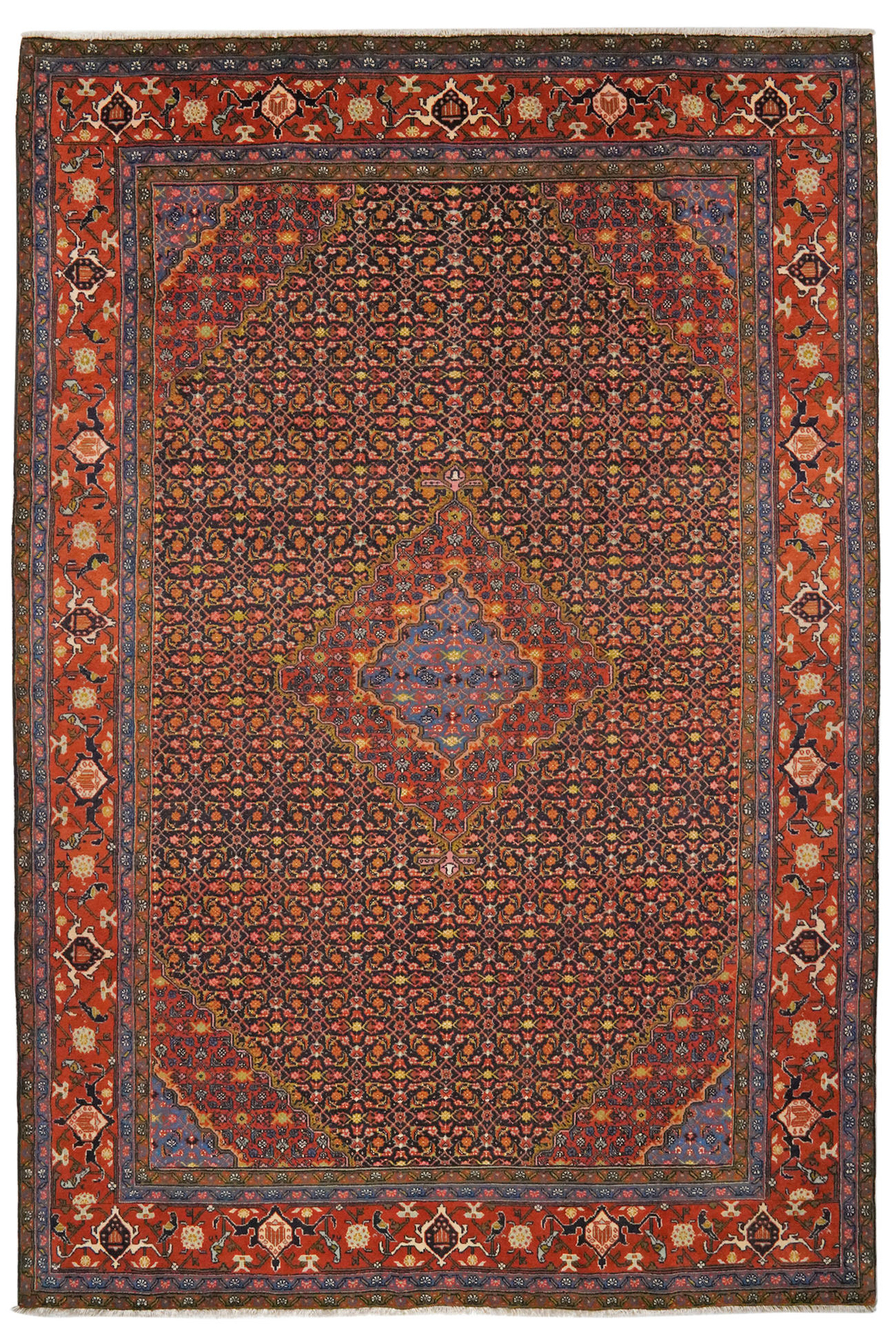 TEPPICH Ardebil Blau 297/200 cm Schurwolle - Blau, Textil (200/297cm) - Looma