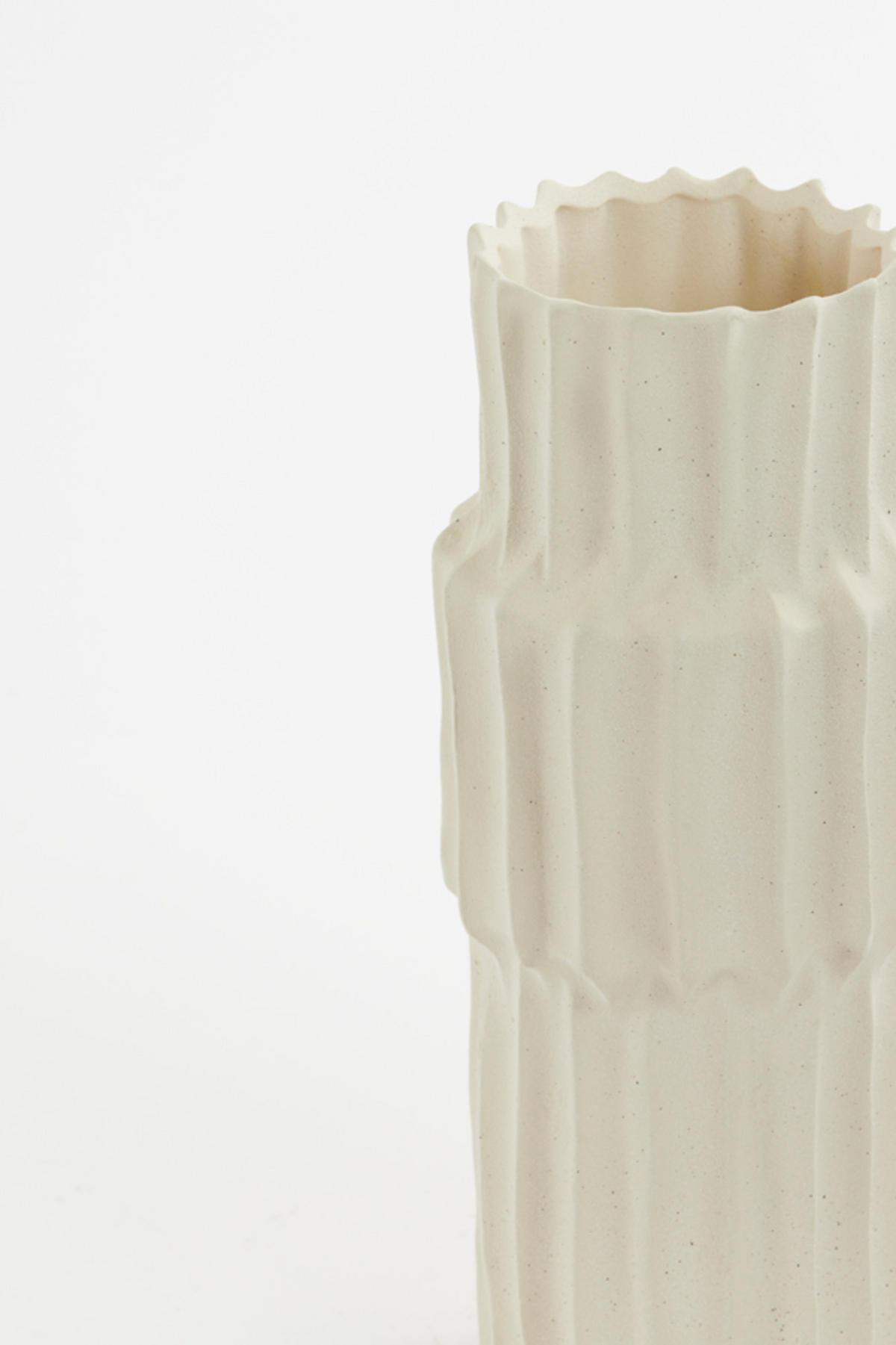 VASE Longa Weiß Ø14,5/36 cm - Weiß, Keramik (36cm) - Light & Living